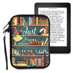 kwmobile Neoprene e-Reader Pouch Size 6" eReader - Universal eBook Sleeve Case with Zipper, Wrist Strap - Multicolor