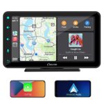 CARPURIDE W707 Wireless Apple Carplay & Android Auto, 7 Inch HD IPS Touchscreen Car Radio with Button, Bluetooth 5.0/Google/Mirror Link/GPS/Siri/