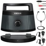 SIMOLIO Digital Wireless TV Speakers for Hard of Hearing, Voice Highlighting TV Speakers for Seniors, Portable Wireless Speakers for TV with 2 AC