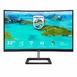 Philips 325E1C- 32 inch QHD Curved Monitor, 75Hz, 4ms, VA, AMD FreeSync, Flicker Free, Smart Image (2560 x 1440, 250 cd/m², HDMI 1.4/VGA/.DP 1.2)