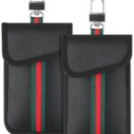 Giftsdad Car Key Signal Blocking Pouch, 2 Pack Faraday Pouch for Car Keys, Keyless Entry Car Keys Pouch, RFID Anti-Theft Faraday Bag for Key Fob,