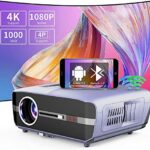 Daylight Projector 4K 1000 ANSI, 5G WiFi Bluetooh LED Native 1080P Full HD Home Outdoor Movie Projector 13000 Lumen, Smart LCD Projector Airplay