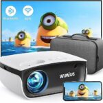 Mini Projector, WiMiUS 5G WiFi Bluetooth Portable Projector Full HD 1080P Supported, 9500 Lumens Projector 4K, 200” Display Outdoor Movie Project