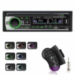 Car Stereos Bluetooth, GOKOCO Car Radio Bluetooth Hands-Free with USB/TF/AUX, 4x60W Single Din Car Stereo with Wireless Remote Control and 7 LED