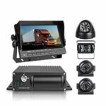 MDVR Kit 4 Channel 1080P 512GB Mobile DVR Vehicle Car Video Recorder G-Sensor with Night Vision Waterproof Front Side Rear View Camera 7 inch VGA