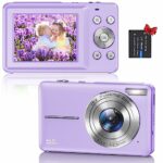 Digital Camera, 1080P HD 44MP Kids Digital Camera, 2.4" LCD Screen Rechargeable Compact Camera with 16X Digital Zoom Camera for Kids, Boys Girls,