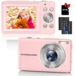 Digital Camera, 1080P HD 44MP Kids Digital Camera With 32GB Card, LCD Screen Rechargeable Compact Camera with 16X Digital Zoom Camera for Kids, B