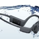 TELNP Swimming Headphones, IPX8 Waterproof Headphones Swimming,Bluetooth 5.3 Bone Conduction Headphones with Built-in MP3 Player 32G Memory,Open-