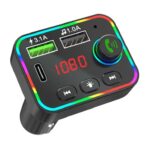 Crown Tech Bluetooth 5.0 FM Transmitter for Car, 38W PD&QC3.0 Fast Car Charger Wireless Bluetooth FM Radio Adapter Bass Sound Music Player FM Car