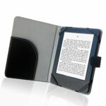 ENJOY-UNIQUE Book Style Litch Pu leather Case Cover for 6" ebook Reader Case Cover for sony/kobo/pocketbook/nook/tolino 6inch ebook reader (Black