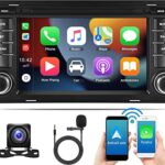 CAMECHO Apple Carplay Android 11 Double Din Car Stereo with Sat Nav for Audi A3 S3 RS3 7 Inch Touch Screen Bluetooth Car Stereo with Backup Camer