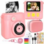 Instant Print Camera for Kids, Flexiver Christmas Birthday Gifts for Girls Boys Age 3-12, HD Digital Video Cameras for Toddler, 16x Digital Zoom,