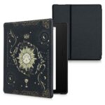 kwmobile Case Compatible with Amazon Kindle Oasis 10. Generation Case - eReader Cover - Tarot Card Dark Blue/Yellow/Black