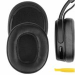 Geekria QuickFit Protein Leather Replacement Ear Pads for Skullcandy Crusher Wireless Crusher Evo Crusher ANC Hesh 3 Headphones Ear Cushions, Hea
