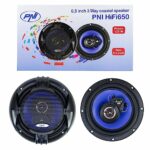 PNI HiFi650 coaxial car speakers, 120W, 16.5 cm, 3 horses, grid included set of 2 pieces