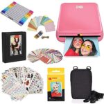KODAK Step Instant Photo Printer With Bluetooth/NFC, ZINK Technology & KODAK App for iOS & Android (Pink) Gift Bundle