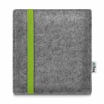 stilbag E-Reader Case Leon for Tolino Vision 6 | Wool Felt Light Grey - Elastic Strap Lime | Protective Cover Made in Germany