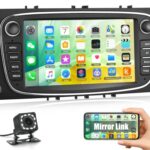 CAMECHO Android 10 Car Radio for Ford Focus Mondeo S-Max C-Max Galaxy with Navi, 7 Inch Touchscreen Double Din with Bluetooth/USB/WiFi/GPS/FM/EQ
