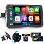 10.1 inch Android 11 Single Din Car Stereo Touch Screen Carplay Radio [1G+16G], Wired&Wireless Apple CarPlay/Android Auto/Hi-Fi/Bluetooth/1080P/S