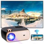 Mini Projector VGKE T82,Projector 4K 12000 Lumens,Portable Projector Native 1080P, WiFi Bluetooth Android Projector with Touch Screen Buttons, Ho