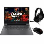 HP Victus Gaming Laptop 15-fb0020na Bundle with HyperX Pulsefire Mouse & HyperX Cloud Stinger Headset | AMD Ryzen 5-5600H | Radeon RX 6500M |8GB