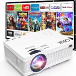 Mini Projector, Upgraded 7500 Lumens Portable Video Projector, Support HD 1080P, Multimedia Outdoor Home Theater Movie Projector, Compatible with