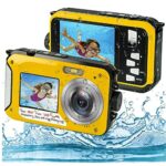 Sxhlseller Digital Camera,Full HD 2.7K 48MP Dual Screens Waterproof Digital Camera, 16X Digital Zoom Front Rear Double Screens Waterproof Digital