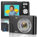 Autofocus Digital Camera for Kids Boys and Girls,FHD 1080P 48MP Vlogging Camera Rechargeable Compact Mini Camera with 16X Digital Zoom Portable P