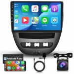 Android Car Stereo for Citroen C1/Peugeot 107/Toyota Aygo 2004-2014 with Apple Carplay, 10.1 Inch Touch Screen Car Radio with GPS Bluetooth FM Hi