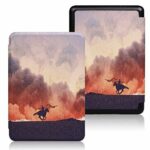 XYFCJK Anti-Drop Slimshell Case For Kindle - Paperwhite 4 (10Th Gen) 2018 And Kindle (10Th Gen) 2019 Cover, Pu Leather Colorful Painted Case, E-R