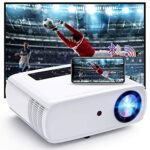 GROVIEW WiFi Projector, 5G Mini Projector 9000L Full HD Native 1080P Video Bluetooth Projector 4K, Portable Home Outdoor Wireless Mirroring Proje