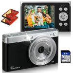Digital Camera, 50MP 4K Full HD Compact Camera, Auto Focus Vlogging Camera with 2.88 Inch Large Screen, 32GB SD Card and 16x Zoom, Portable Mini