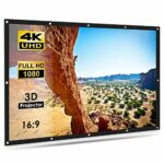 Projector Screen 100 inch Movies Projector Screen 16:9 HD 4K Portable