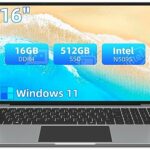 jumper Laptop, 16GB RAM 512GB SSD Laptops, Intel Celeron N5095 2.9GHZ, 1920x1200 FHD Display, Four Stereo Speakers, 38000mWH Battery, Dual-band W
