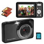 Digital Camera, HD 48 MP Mini Photo Camera, 8X Digital Zoom, 2.7 Inch Screen with Webcam Function and 32GB SD Card, Portable Digital Camera for P