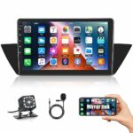 CAMECHO Android Car Stereo for BMW X1 E84 (2010-2015) with GPS Sat Nav 10.1 Inch Touch Screen Car Radio with Bluetooth Support Mirror Link WiFi F