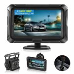 Reversing Camera Kit 1080P AHD Reverse Camera Car Rear View Camera with 4.3'' LCD Monitor, 9 LEDs Clear Night Vision, IP68 Waterproof Backup Came