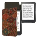 kwmobile Cork Case Compatible with Kobo Clara HD - Book Style Protective e-Reader Flip Cover Folio Case - Fractions Dark Pink/Red/Blue