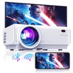 TOPTRO Mini Projector 1080P Full HD Bluetooth Projector with WIFI 9000 Lumen Wireless Projector Portable Home Movie Video Projectors with HiFi Sp