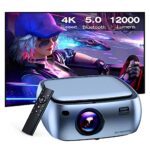 Projector Surewheel K10, 5G WiFi Bluetooth Projector, Sealed Dust-Proof Projector, 9500 Lumens, 4D/4P Keystone Correction, Zooming, Outdoor Proje