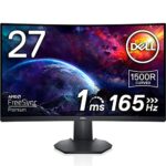 Dell S2722DGM 27 Inch QHD (2560x1440) 1500R Curved Gaming Monitor, 165Hz, VA, 1ms MPRT, AMD FreeSync Premium, 99% sRGB, DisplayPort, 2x HDMI, 3 Y