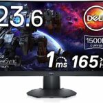 Dell S2422HG 23.6 Inch Full HD (1920x1080) 1500R Curved Gaming Monitor, 165Hz, VA, 1ms MPRT, AMD FreeSync Premium, 99% sRGB, DisplayPort, 2x HDMI