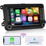 2GB+32GB 7 Inch Android 11 Car Stereo for VW Seat Skoda Radio with Wireless Carplay Android Auto Supports HiFi GPS WiFi BT FM SWC USB Canbus