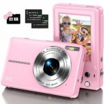 Digital Camera with 32G Micro Memory Card, 1080P Compact Camera, 44MP Photo Camera, HD Vlogging Camera, Portable Mini Camera with 2.5" LCD Screen
