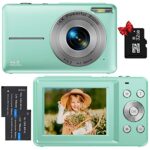 Digital Camera with 32G Micro Memory Card, 1080P Compact Camera, 44MP Photo Camera, HD Vlogging Camera, Portable Mini Camera with 2.5" LCD Screen