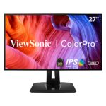 ViewSonic VP2768a 27-inch 2K QHD Professional Monitor with 100% sRGB, Pantone Validated, Colour Blindness Mode, USB Type-C, HDMI, DisplayPort, Et