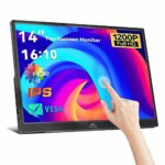 Portable Monitor TouchScreen Kenowa 14" HDR 1920x1200 IPS Full HD 400Nits Touch Screen Monitor Small External Display with HDMI USB Type-C for La
