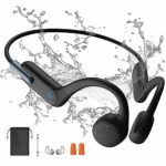 sayrelances Bone Conduction Headphones Swimming, IPX8 Waterproof Headphones Swimming, Built-in 32G Memory, Bluetooth 5.3, Underwater Headphones w