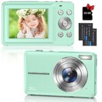 Digital Camera, 1080P HD 44MP Kids Digital Camera With 32GB Card, LCD Screen Rechargeable Compact Camera with 16X Digital Zoom Camera for Kids, B