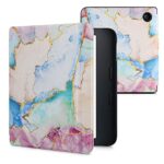 kwmobile Case Compatible with Kobo Libra 2 Case - eReader Cover - Marble Gold/Multicolor